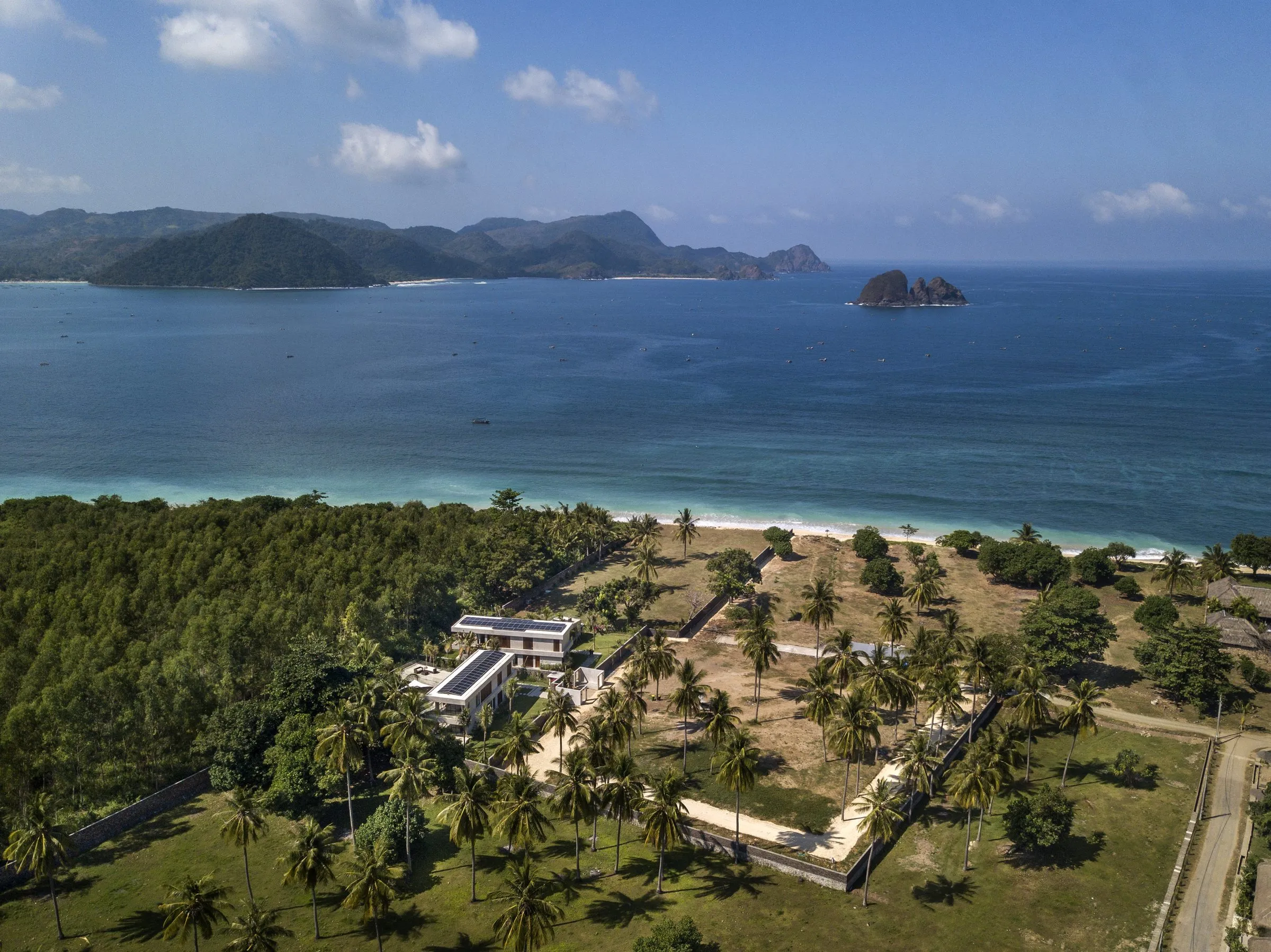 South Lombok bay at first light, dry-season morning