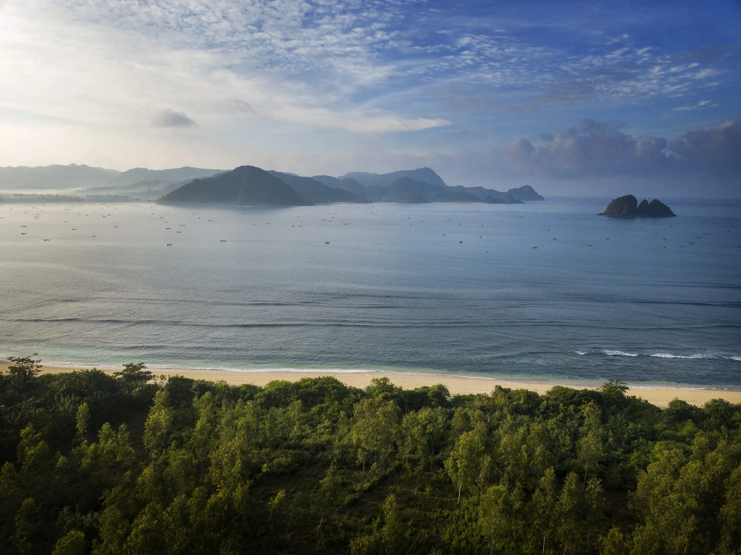 South Lombok bay at dawn
